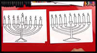 How to Draw a Menorah