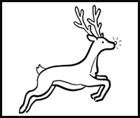How to Draw a Simple Reindeer | Step-by-Step Lesson