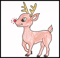 Reindeer Drawing: How to Draw a Reindeer