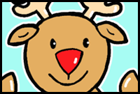 A Simple Reindeer Drawing Tutorial for Kids
