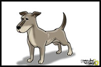 how to draw a dog step by step