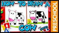 How to Draw a Cow - Preschool
