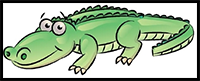 How to Draw Cartoon Alligators in 6 Steps Easy Drawing Lessons