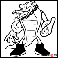 How to draw Vector the Crocodile