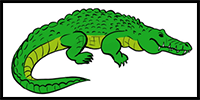 how to draw a crocodile
