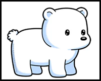 How to Draw a Polar Bear (Cartoon)