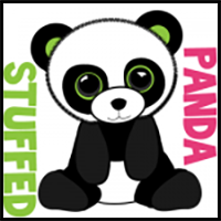 How to Draw Stuffed Baby Pandas with Easy Step by Step Drawing Tutorial