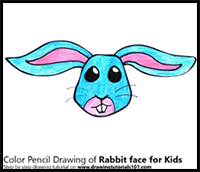 How to Draw a Rabbit Face for Kids