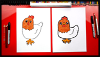 How to Draw a Cartoon Chicken