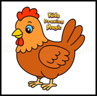 Learn to Draw a Cute Hen