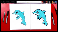 How to Draw a Cartoon Dolphin