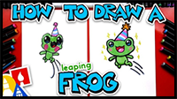 How to Draw a Frog Leaping for Leap Day