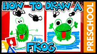 Drawing a Frog & Flies with Shapes – Preschool