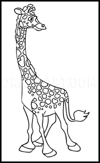 How to Draw a Cartoon Giraffe