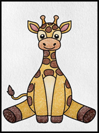 How to Draw a Baby Giraffe