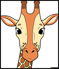 How to Draw a Giraffe Head and Face