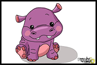 How to Draw a Hippo for Kids