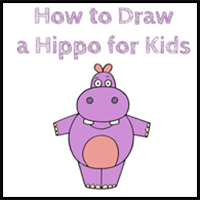 How to Draw a Hippo for Kids