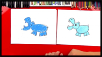How to Draw a Hippo With Shapes