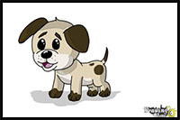 how to draw a baby dog puppy