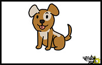 how to draw a dog for kids