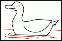 how to draw a duck