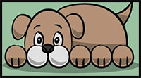 how to draw a simple cartoon dog