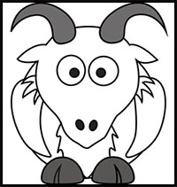 how to draw a goat for kids
