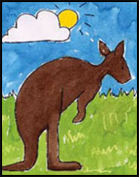 how to draw a kangaroo