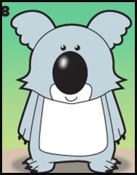 how to draw a koala