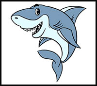How to Draw a Cartoon Sharks