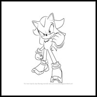 How to Draw Shadow the Hedgehog from Sonic the Hedgehog
