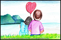 How to Draw Couple in Love