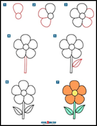 How to Draw a Flower