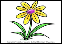 How to Draw a Cartoon Flower