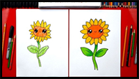 How To Draw A Sunflower