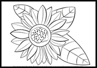 How to Draw a Sunflower
