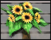 How to Draw Sunflowers
