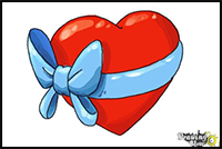 How to Draw a Heart With a Bow
