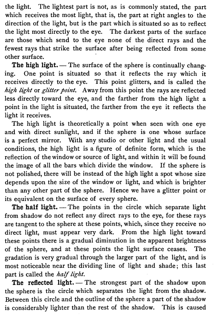 Drawing Shadows and Lights on Spheres