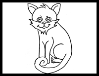 How to Draw Cartoon Cats Step by Step Drawing Tutorial for Kids