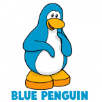How to Draw Blue Penguin from Club Penguin