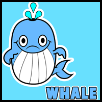 How to Draw Cartoon Whales