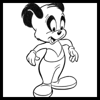 How to Draw Cartoon Pandas / Panda Bears with Easy Steps