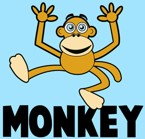 How to Draw Cartoon Monkeys with Easy Step by Step Drawing Tutorial for Kids