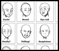 Facial Expressions Reference Sheet