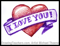 How to Draw a Heart with Banner