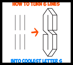 How to Turn 6 Lines into a 3 Dimensional Letter "S" Shape