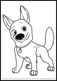 How to Draw Bolt the Dog