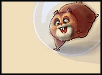 How to Draw Rhino The Hamster from Bolt